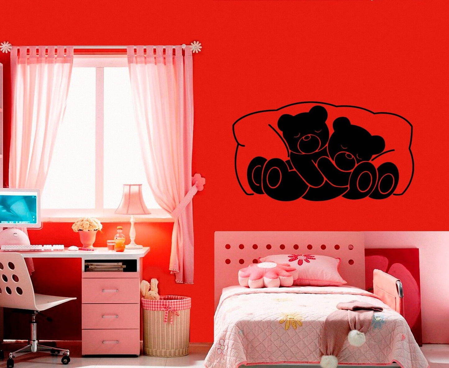 Wandaufkleber, Vinyl, Bär, für Kinder, Tier, für Schlafzimmer, Kinderzimmer, ig1552