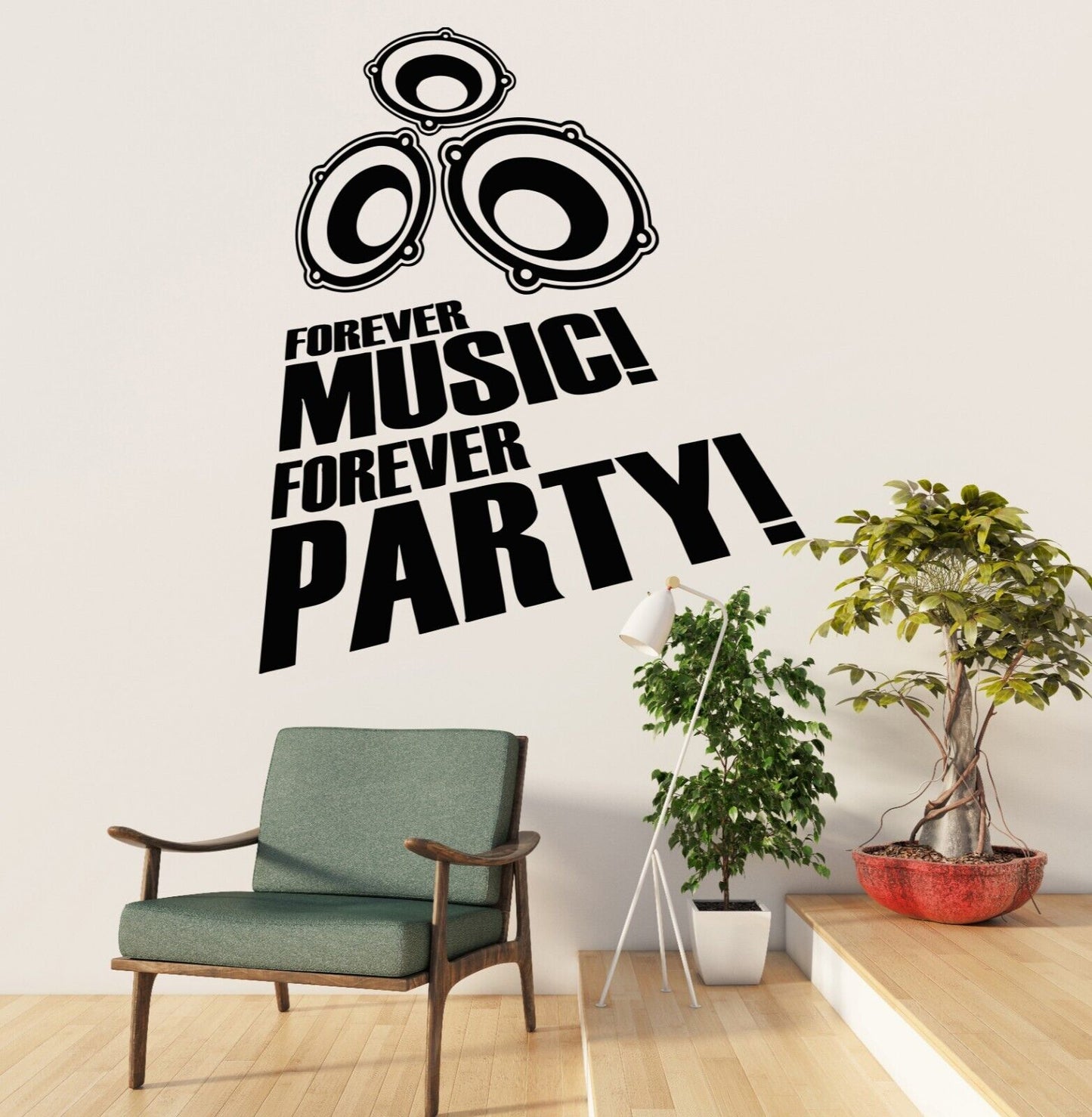 Vinyl Wall Decal Music Party Night Club Words Musical Quote Stickers  (ig1544)