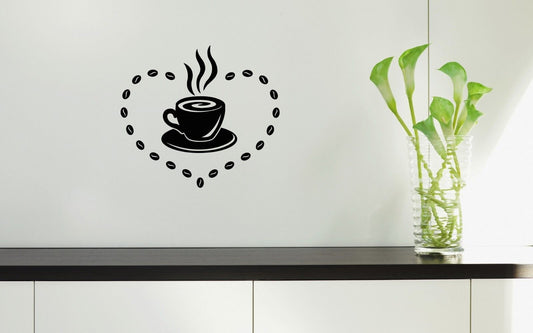 Wall Stickers Vinyl Decal For Kitchen Coffee Cup Cafe ig1543