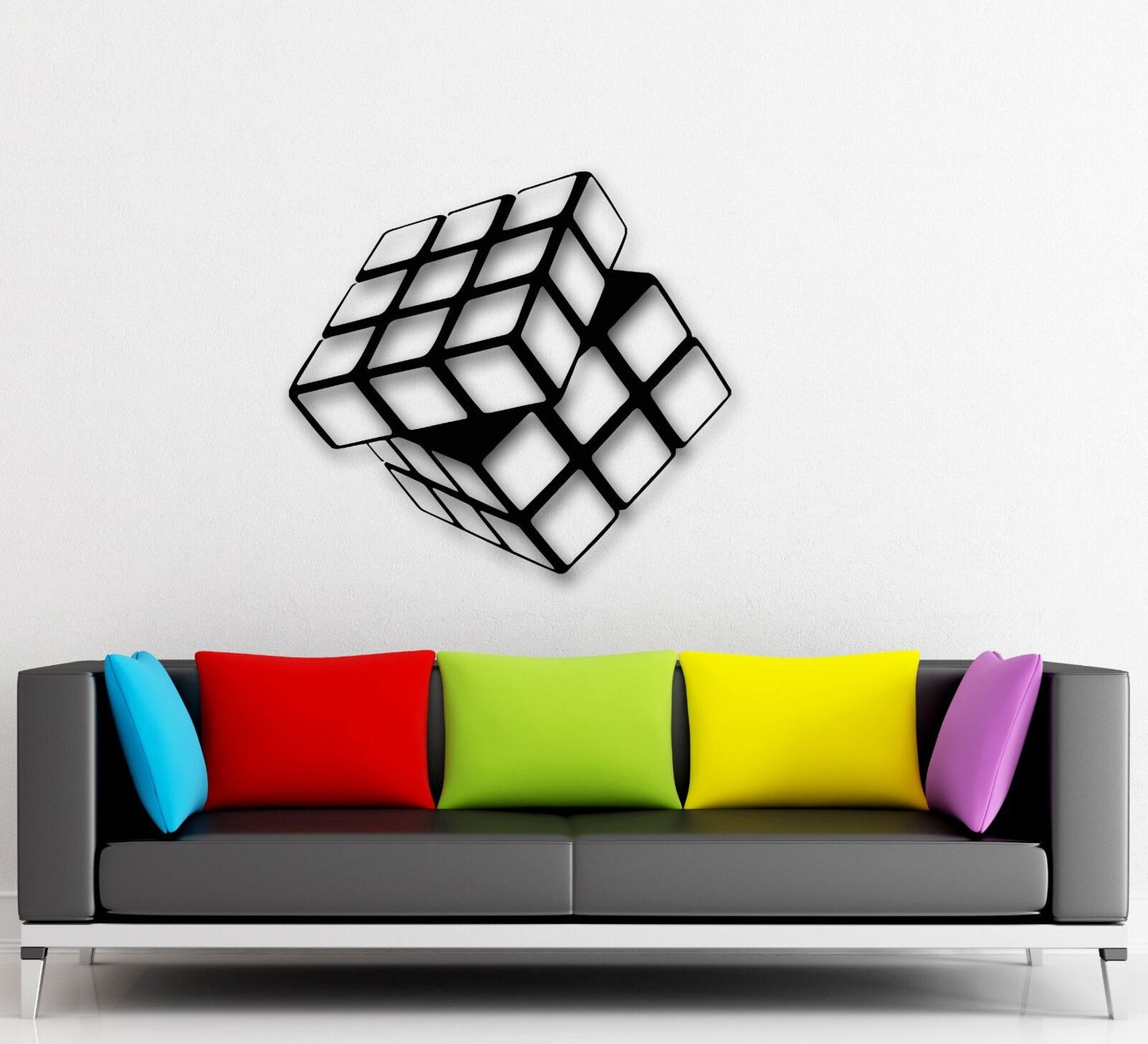 Wall Stickers Vinyl Decal Rubik's Cube For Living Room Home Decor Arts (ig1540)