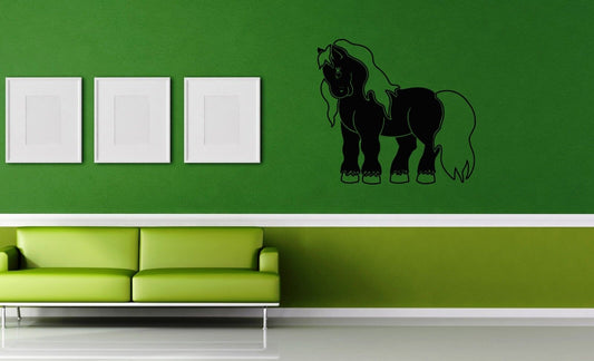 Wall Stickers Vinyl Decal Horse For Kids Cartoon Animal ig1531