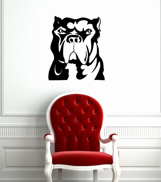 Wall Stickers Vinyl Decal Dog Pet Animal Bulldog Pitbull ig1521