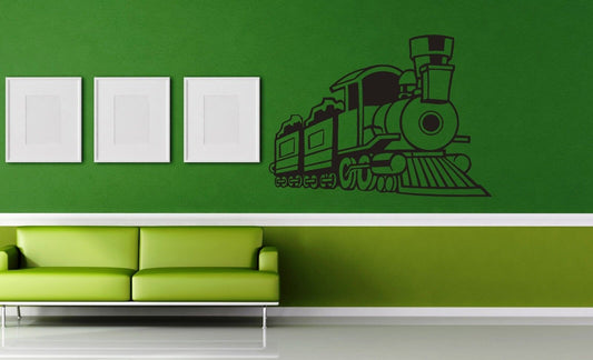 Wall Stickers Vinyl Decal Railway Steam Locomotive For Children ig1493