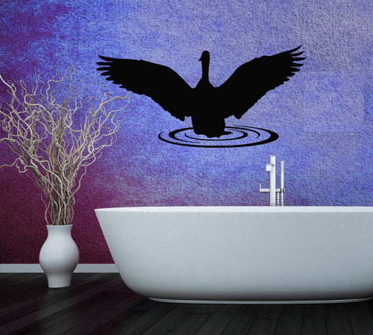 Wall Stickers Vinyl Decal Swan For Bathroom Animal Bird ig1483