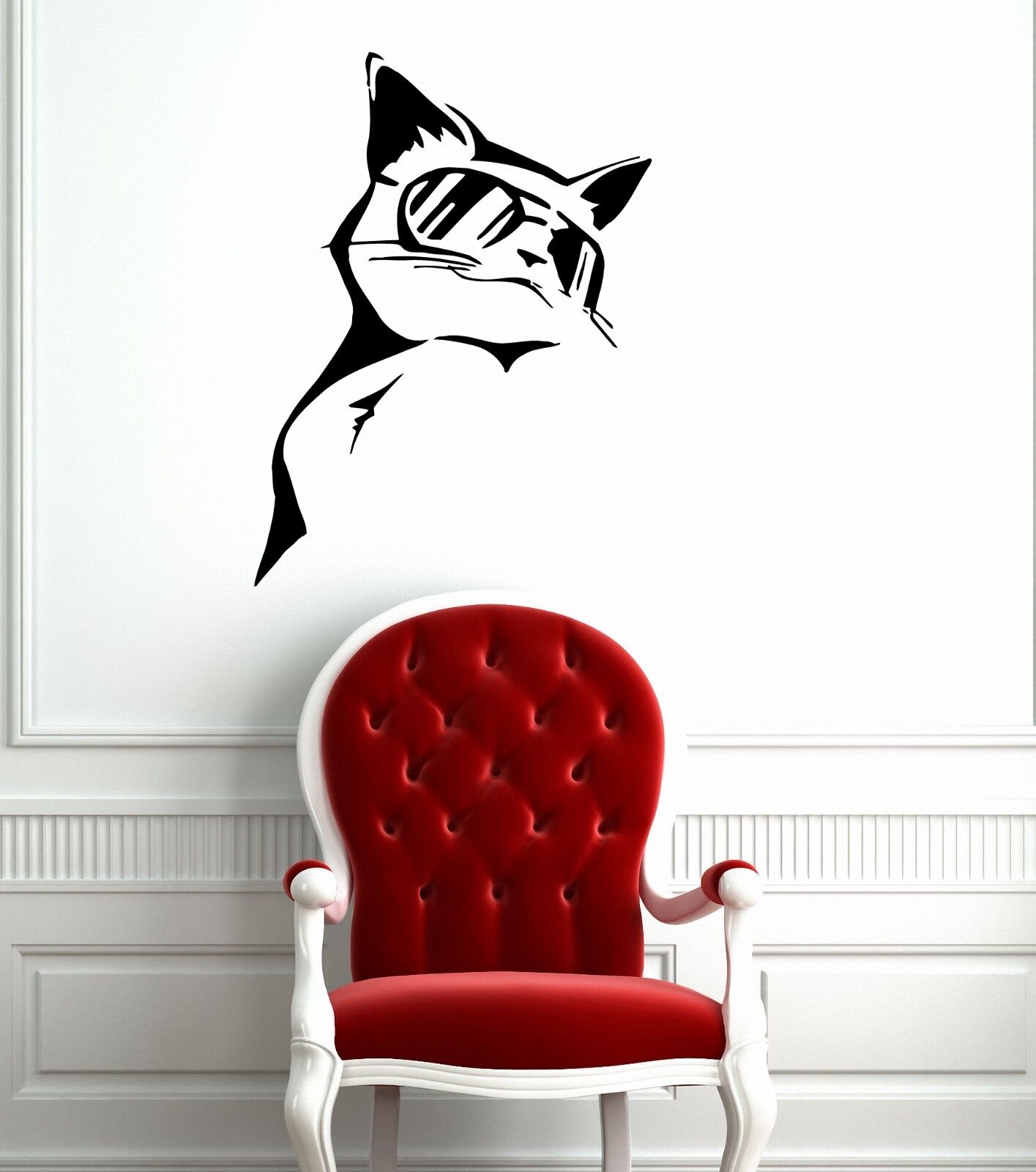 Wall Stickers Vinyl Decal Funny Cat in Glasses Animals Pets ig1478