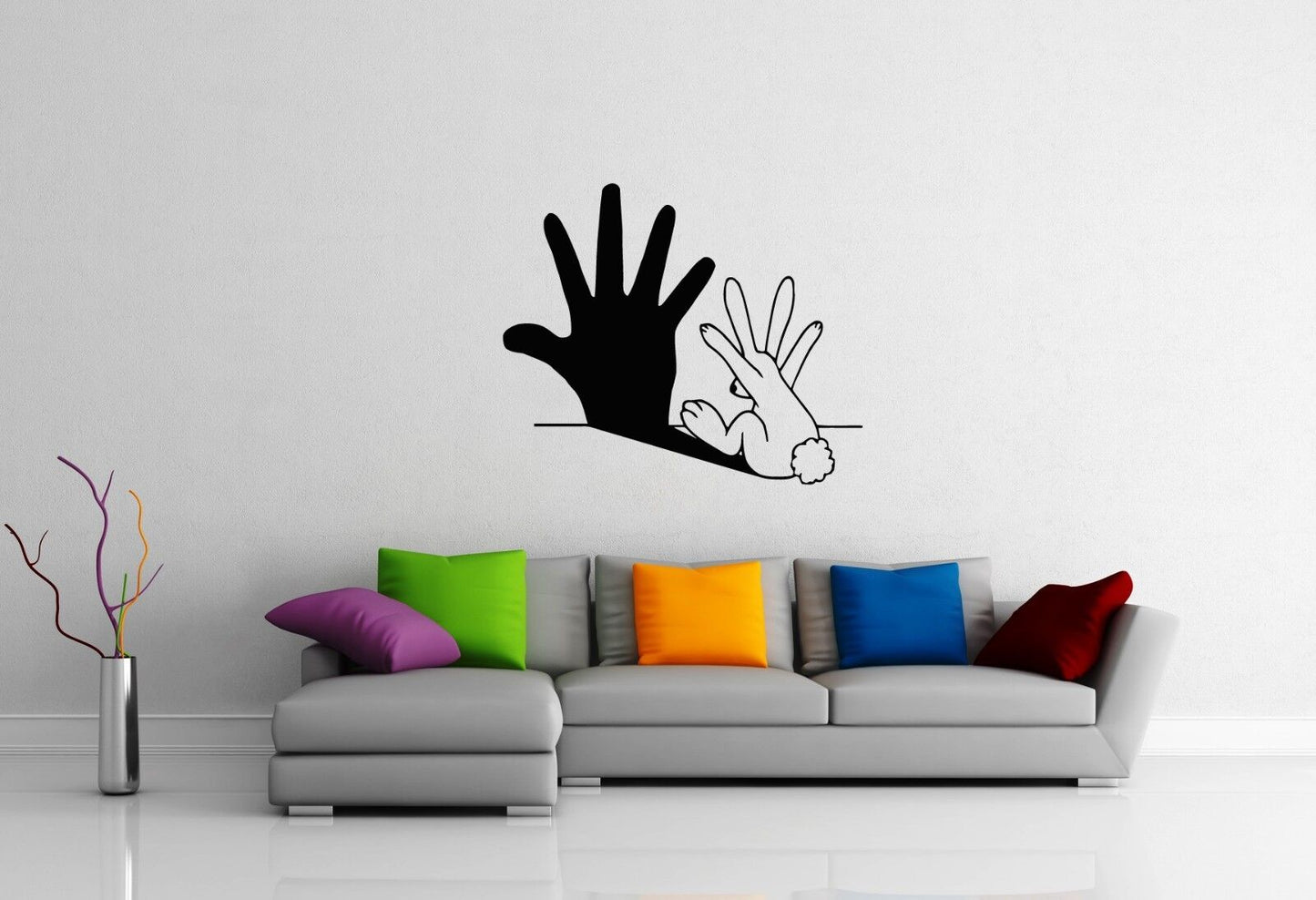 Wall Stickers Vinyl Decal Bunny Joke Shade Modern Style For Kids ig1473