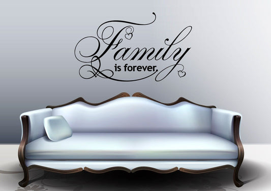 Wall Stickers Vinyl Decal Quote Family Is Forever Home Decor ig1445