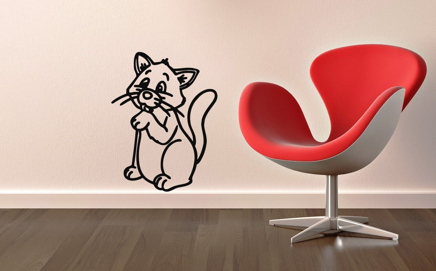 Wall Stickers Vinyl Decal Nursery Cute Cat For Kids Animal ig1439