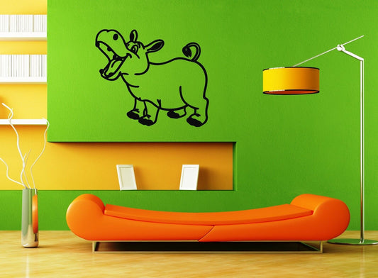 Wall Stickers Vinyl Decal For Kids Nursery Hippo Animal ig1438