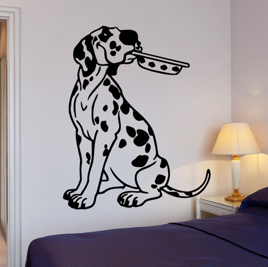 Wall Stickers Kitchen Dalmatian Puppy Dog Pet Bowl Vinyl Decal (ig1421)