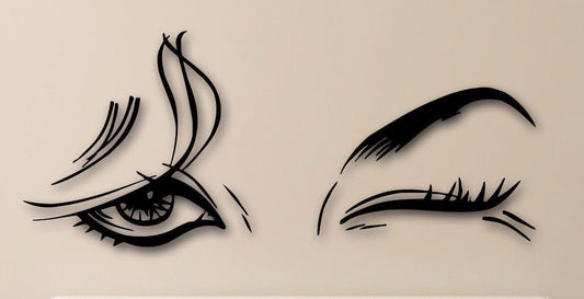 Wall Stickers Vinyl Decal Beautiful Female Eye Makeup Sexy Girl (ig1416)