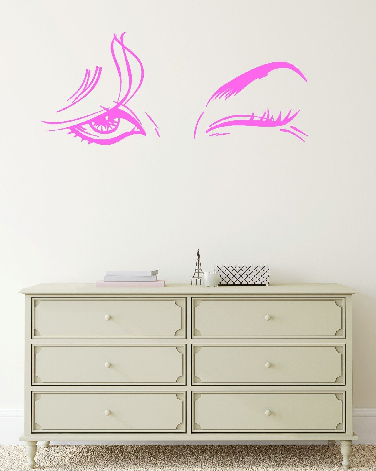 Wall Stickers Vinyl Decal Beautiful Female Eye Makeup Sexy Girl (ig1416)