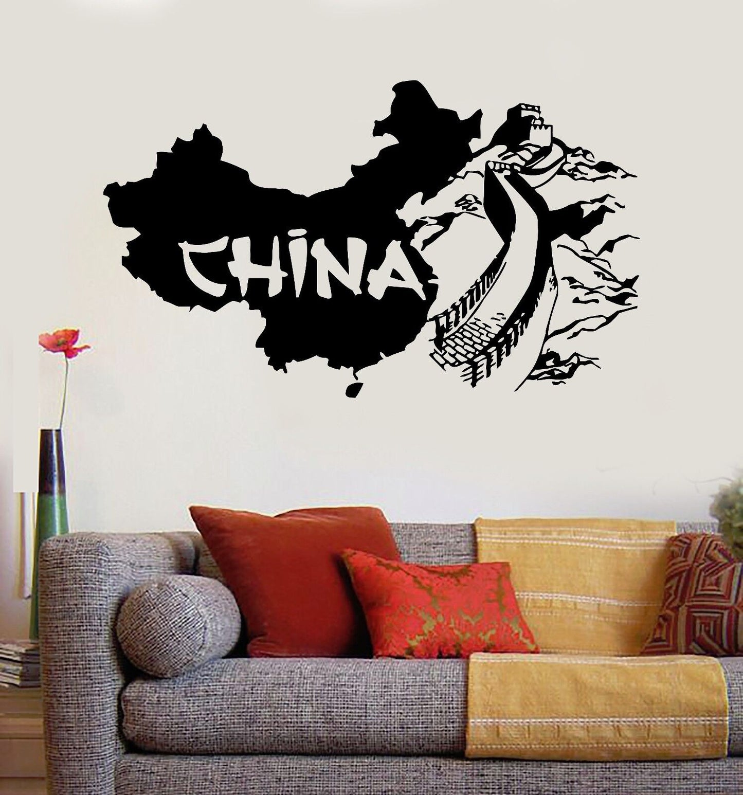 Wall Stickers Vinyl Decal Great Wall of China Travel Attractions ig1409