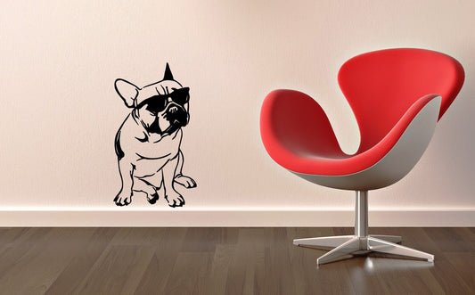 Wall Stickers Vinyl Decal Funny Dog in Glasses Animal ig1397