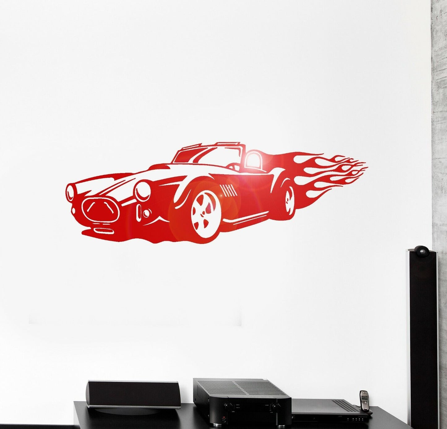 Autocollant Mural en vinyle, autocollants muraux de course de sport de Garage de voiture Vintage (ig1384)