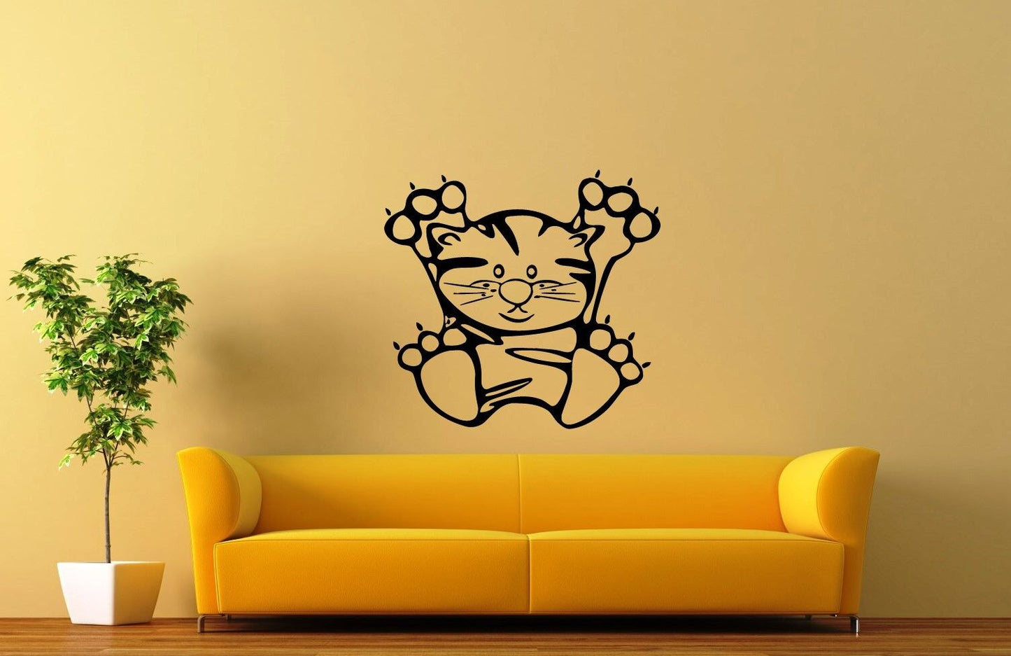 Wall Stickers Vinyl Decal Cute Kitten Nursery Cat Pet ig1372