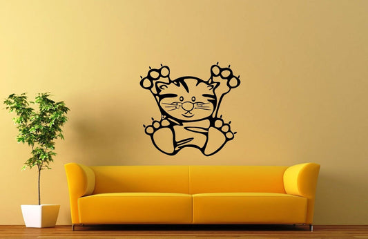 Wall Stickers Vinyl Decal Cute Kitten Nursery Cat Pet ig1372