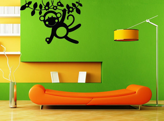 Wall Stickers Vinyl Decal Monkey Nursery For Kids Cartoon Animal ig1366