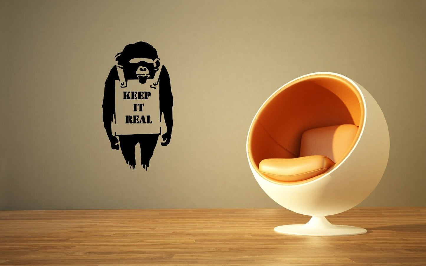 Wall Stickers Vinyl Decal Keep It Real Monkey Animal ig1360