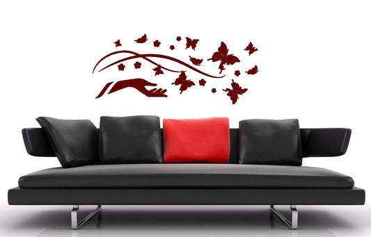 Wall Stickers Vinyl Decal Modern Style Leaves for Living Room ig1356