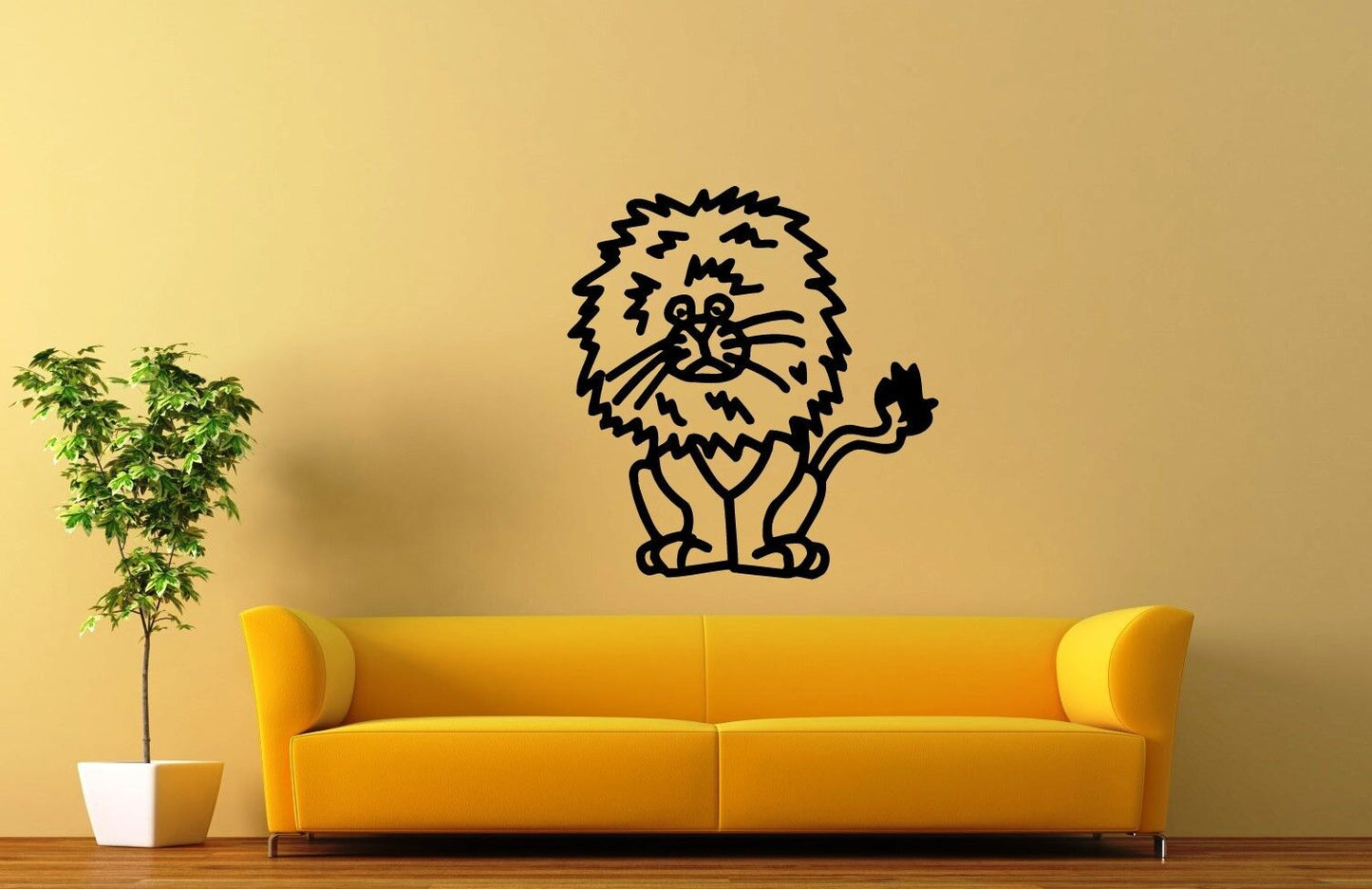 Wall Stickers Vinyl Decal for Kids Nursery Lion Cartoon Animal ig1353