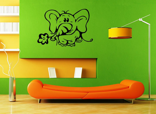 Wall Stickers Vinyl Decal for Kids Nursery Elephant Cute Animal Baby ig1352