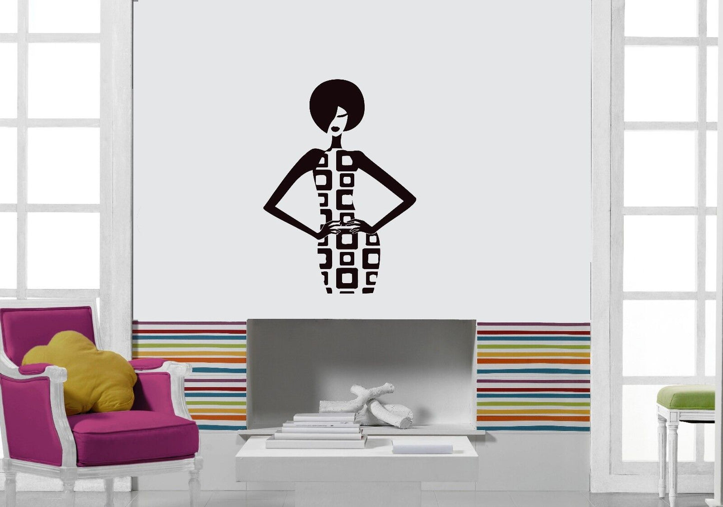 Wall Stickers Vinyl Decal Beautiful Girl Fashion Modern Style ig1336