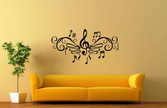 Wall Stickers Vinyl Decal Sheet Music for Living Room ig1334