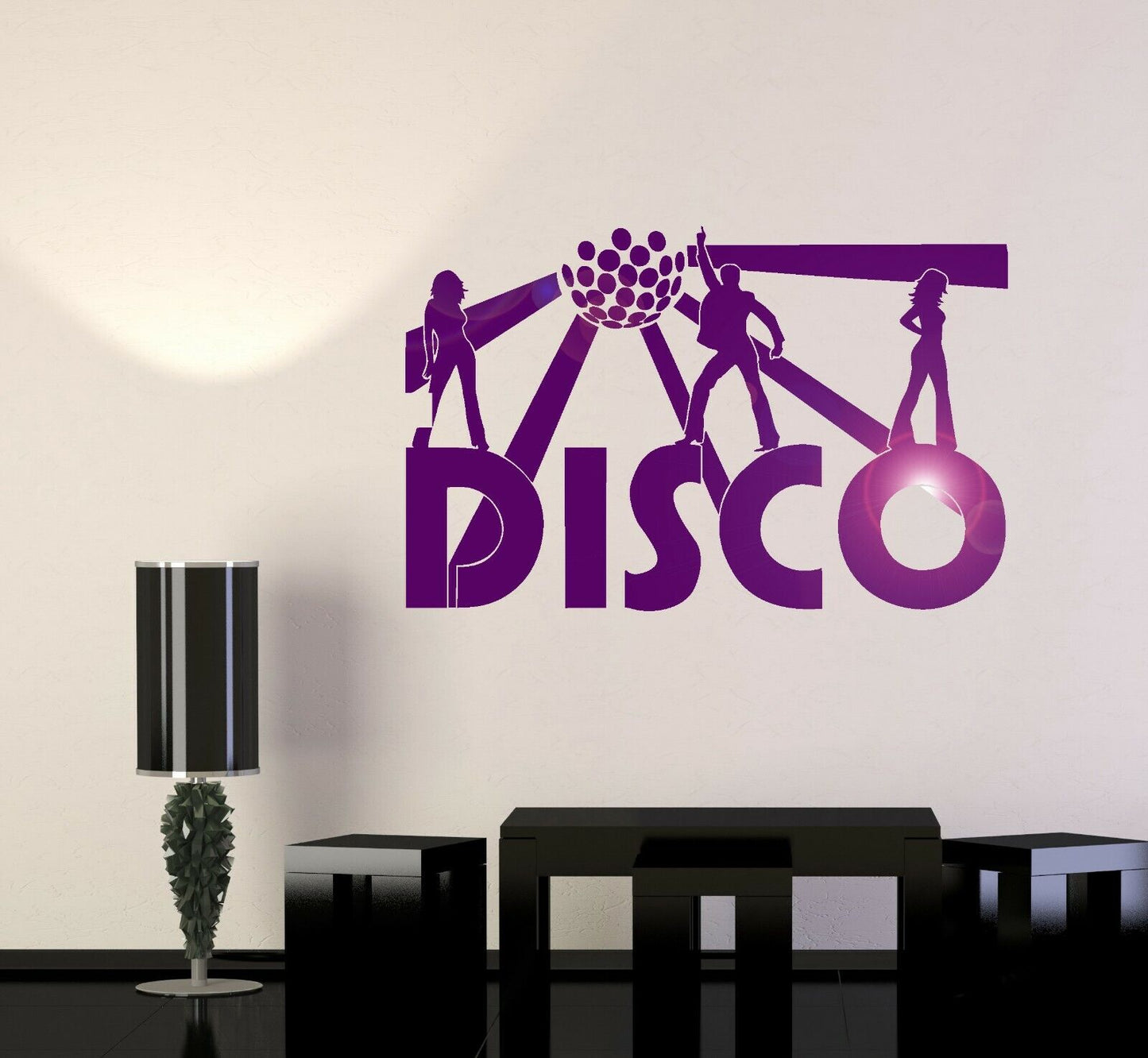 Wandaufkleber „Disco“, Musik, Nachtclub, Party, Nachtclub, Tanz, Vinyl, Aufkleber (ig1321)