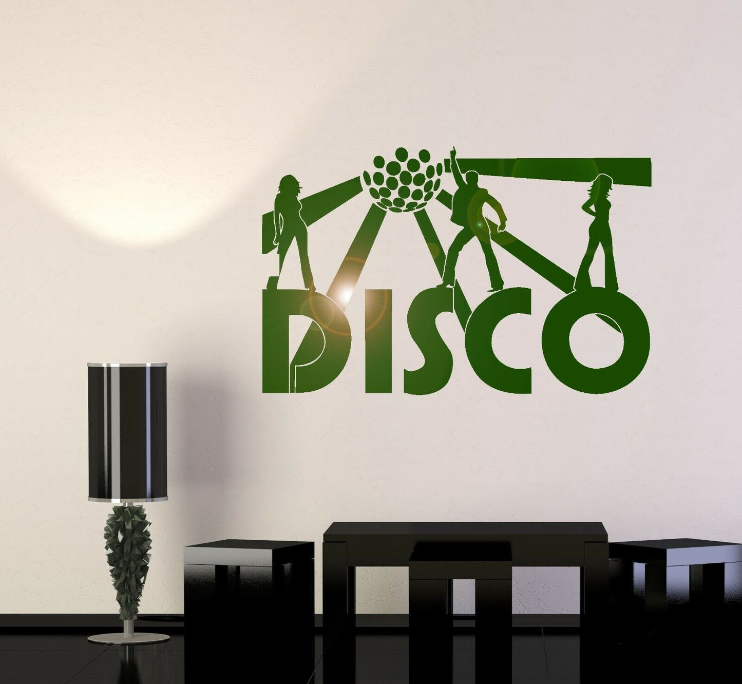 Wandaufkleber „Disco“, Musik, Nachtclub, Party, Nachtclub, Tanz, Vinyl, Aufkleber (ig1321)