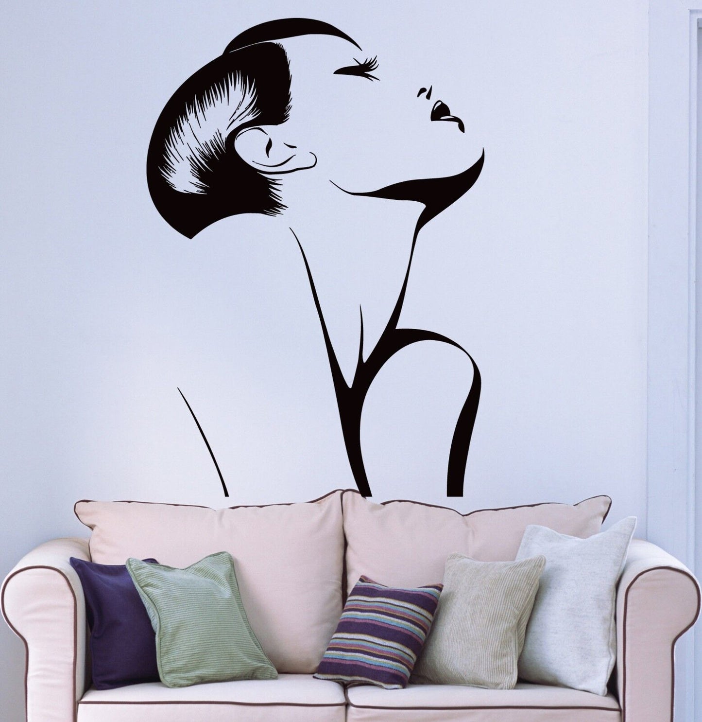 Wall Sticker Vinyl Decal Sexy Girl Fashion Style Hair Beauty Salon Spa (ig1276)