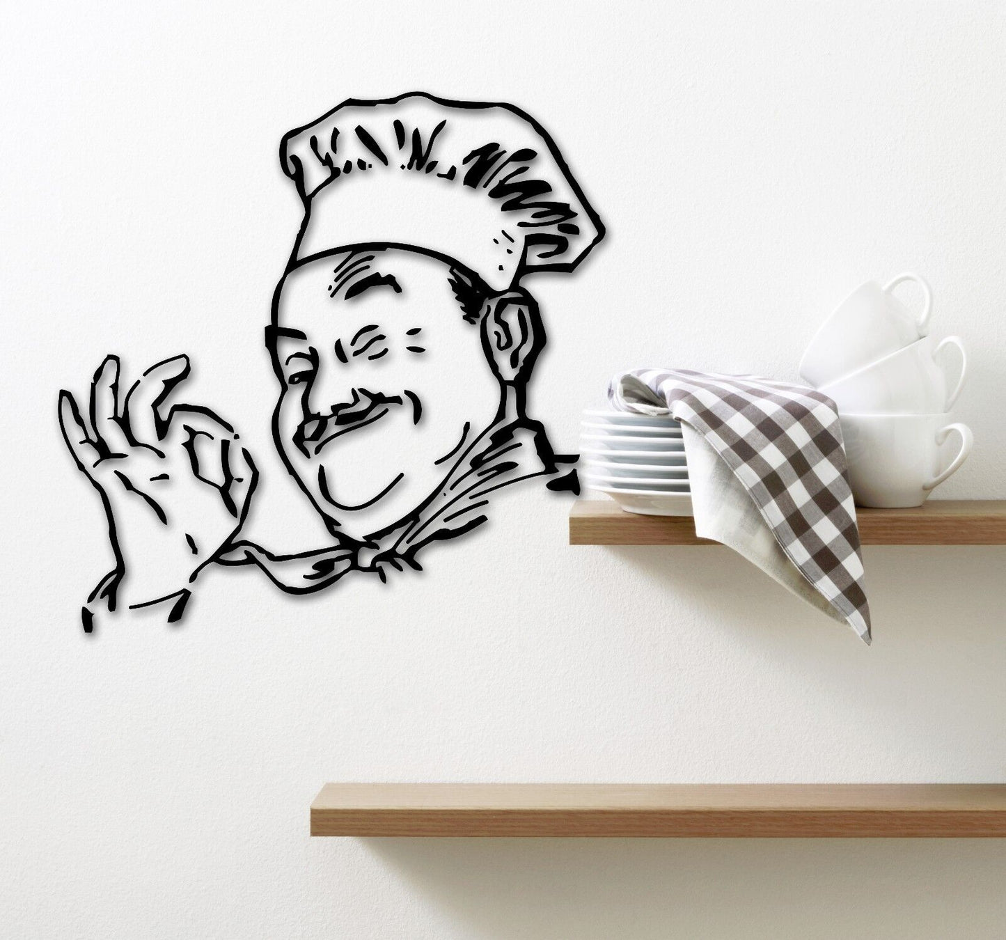 Autocollant mural en vinyle pour cuisine, cuisinier, Restaurant, Chef (ig1266)