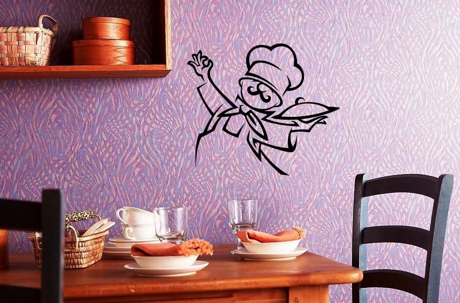 Wall Sticker Vinyl Decal Chef Restaurant Food Kitchen ig1261