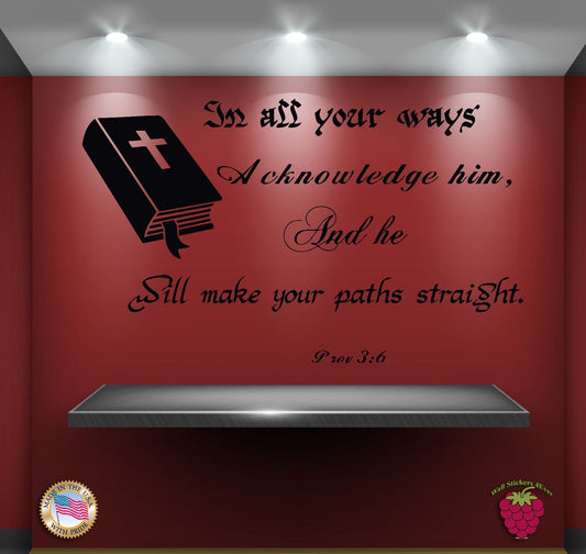 Wall Stickers Bible Quote Verse Prov 3:5: Trust in the LORD with all zz006