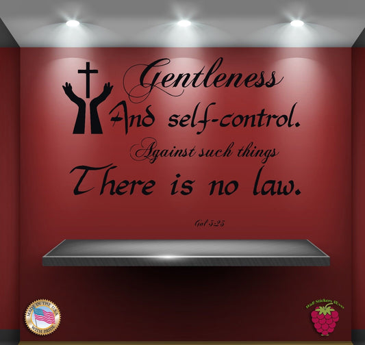 Wall Stickers Religion Bible Quote Verse Gal 5:23: gentleness and self zz030