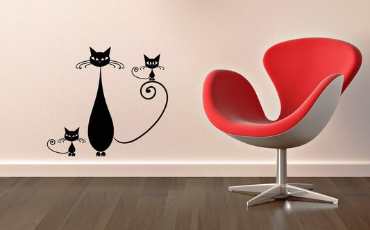 Autocollant mural en vinyle, autocollant de pépinière, chat, chaton, Animal, décor Cool pour enfants, ig1227