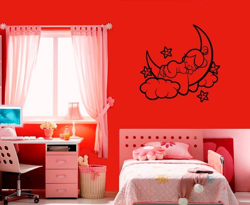 Autocollant mural en vinyle pour chambre d'enfant, bébé, enfant, nuage d'ange, ig1225