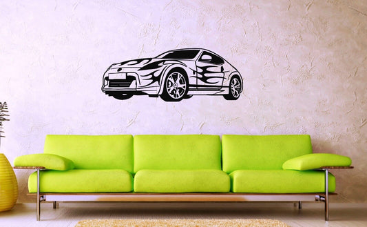 Wall Sticker Vinyl Decal Sports Car Racing Rally Speed Flames (ig1221)