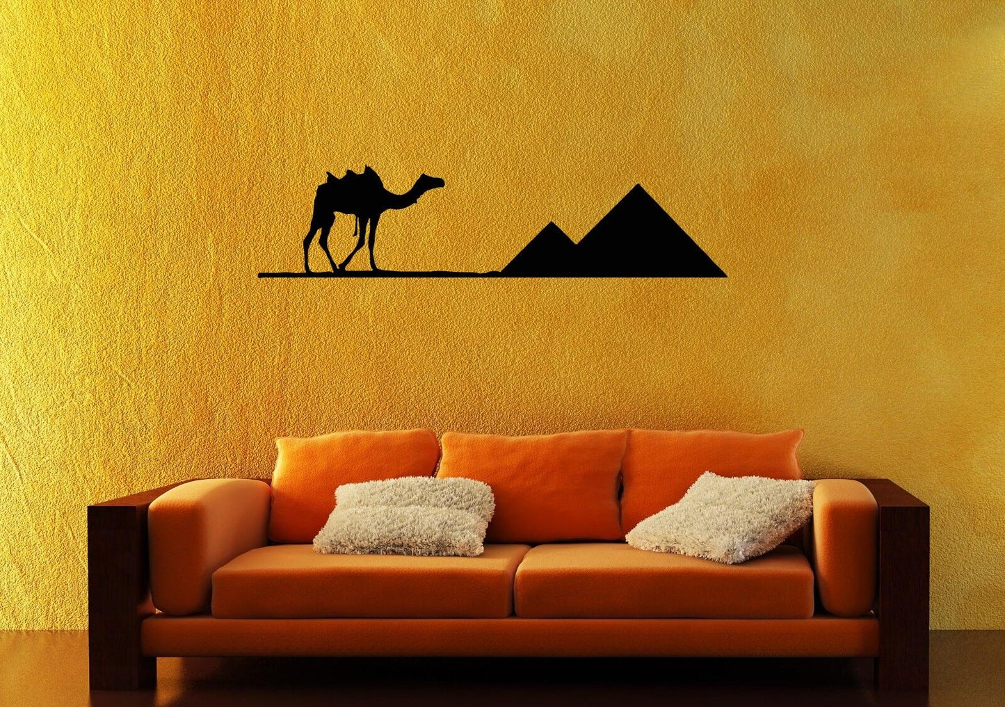 Wall Sticker Vinyl Decal Camel Pyramid Egypt Desert Travel Living Room ig1215