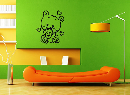 Wall Sticker Vinyl Decal Nursery Teddy Bear for Kids Baby Animal ig1205