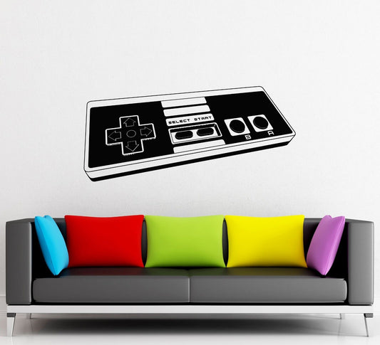 Vinyl Wall Decal Video Game Controller Retro Joystick Console Stickers (ig1182)