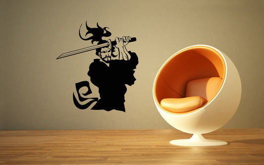 Wall Sticker Vinyl Decal Japan Samurai Warrior Ronin Katana (ig1163)