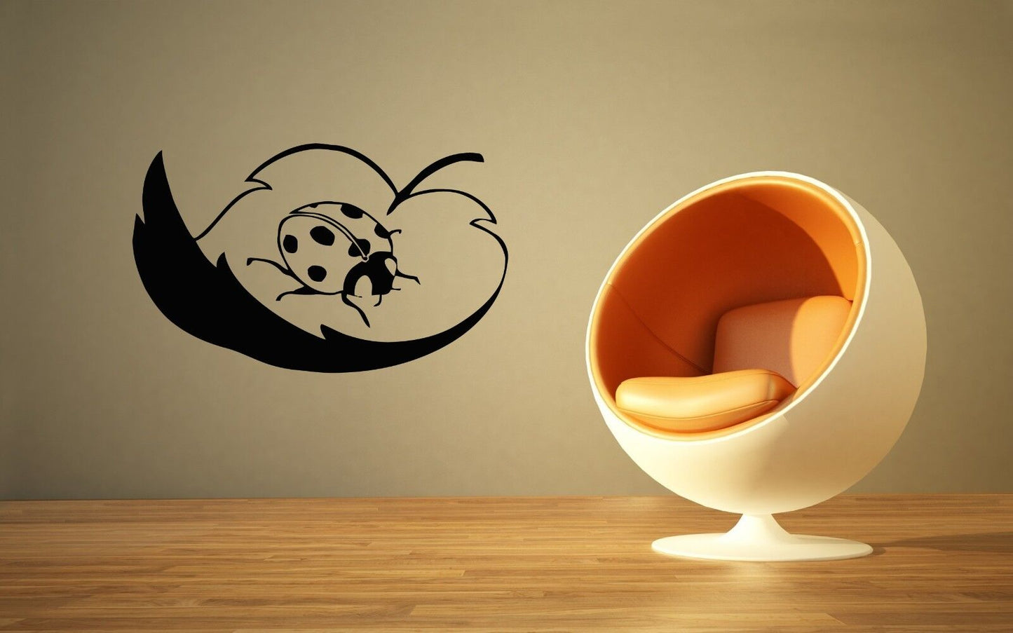 Wall Sticker Vinyl Decal Leaf Ladybug Insect Nice Decor for Room (ig1147)