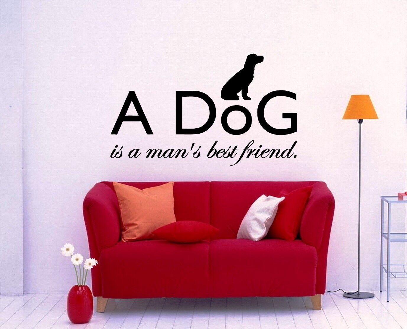 Wall Sticker Vinyl Decal Dog Animal Friendship Excellent Decor for Room (ig1146)