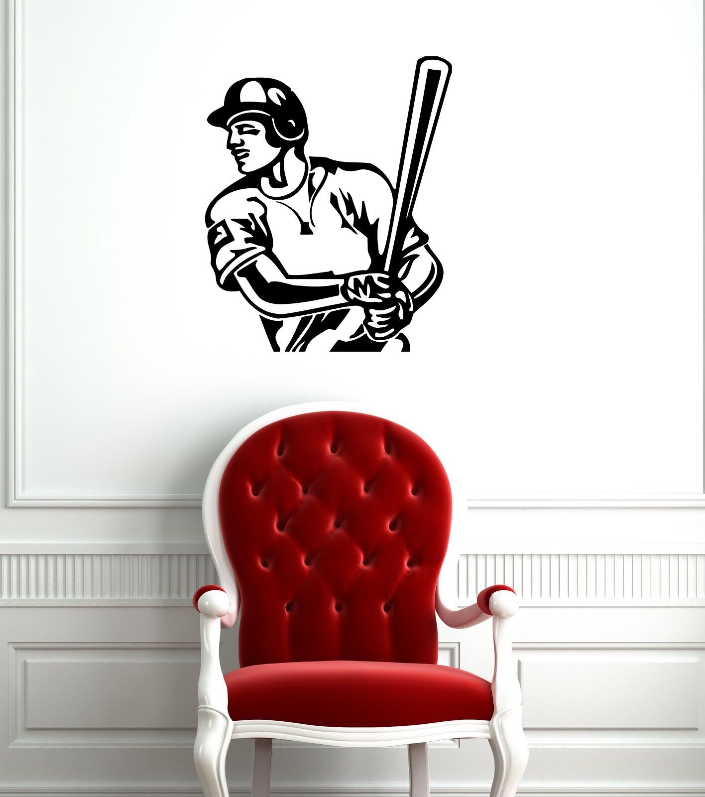 Wall Sticker Vinyl Decal Baseball Bat Sport Sportsman (ig1137)