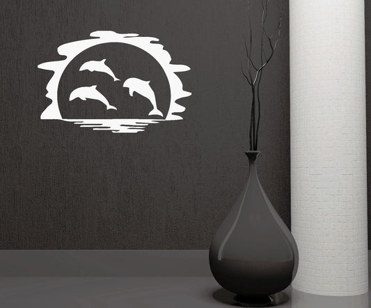 Wall Sticker Vinyl Decal Dolphin Marine Ocean Decor Bathroom (ig1132)