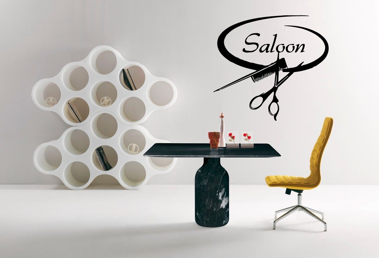 Autocollant mural en vinyle pour Salon de beauté, Spa, coiffeur, salon d'affaires (ig1117)