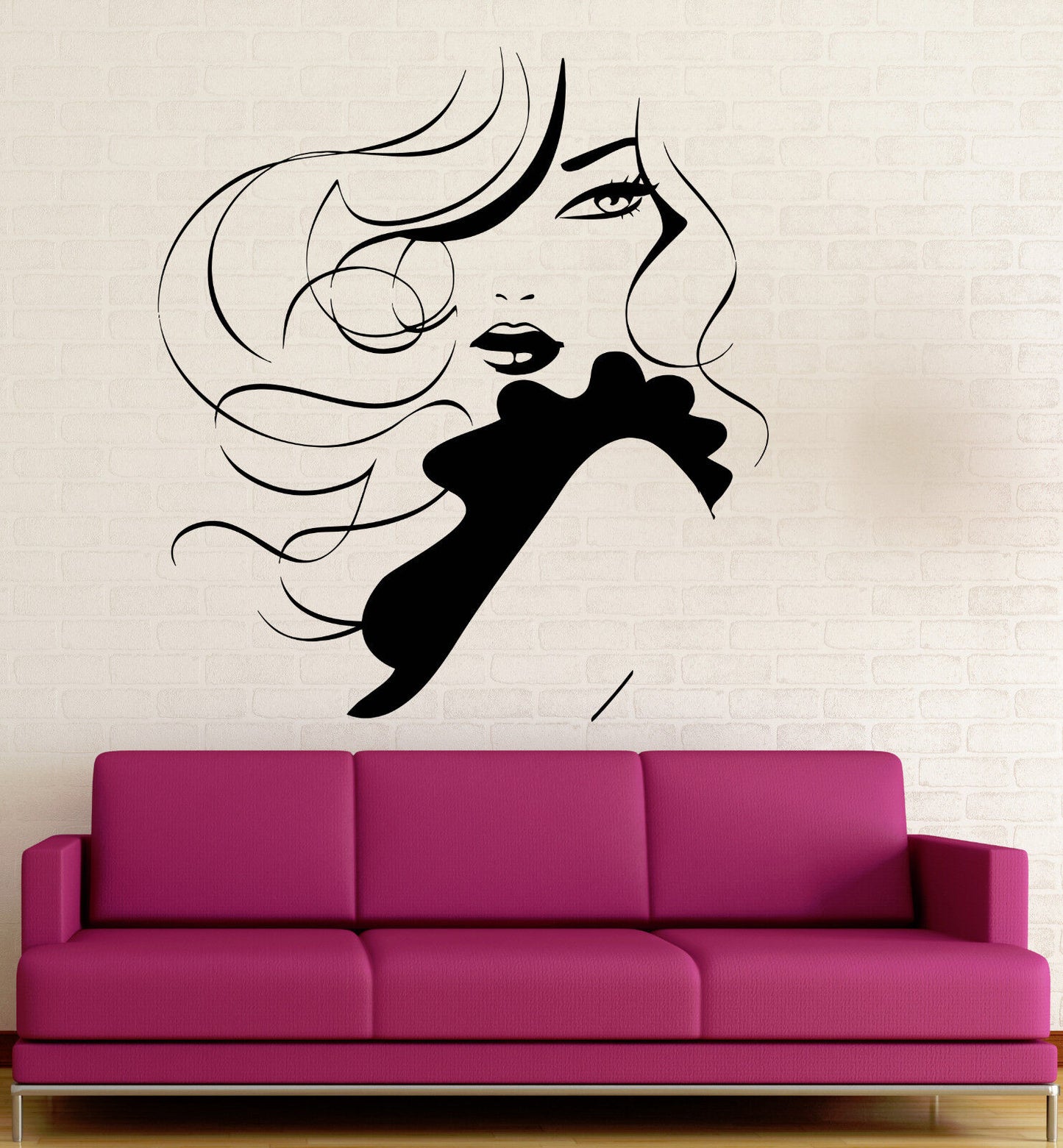 Wall Stickers Vinyl Decal Hot Sexy Woman Beauty Salon Spa Fashion Hair (ig1115)