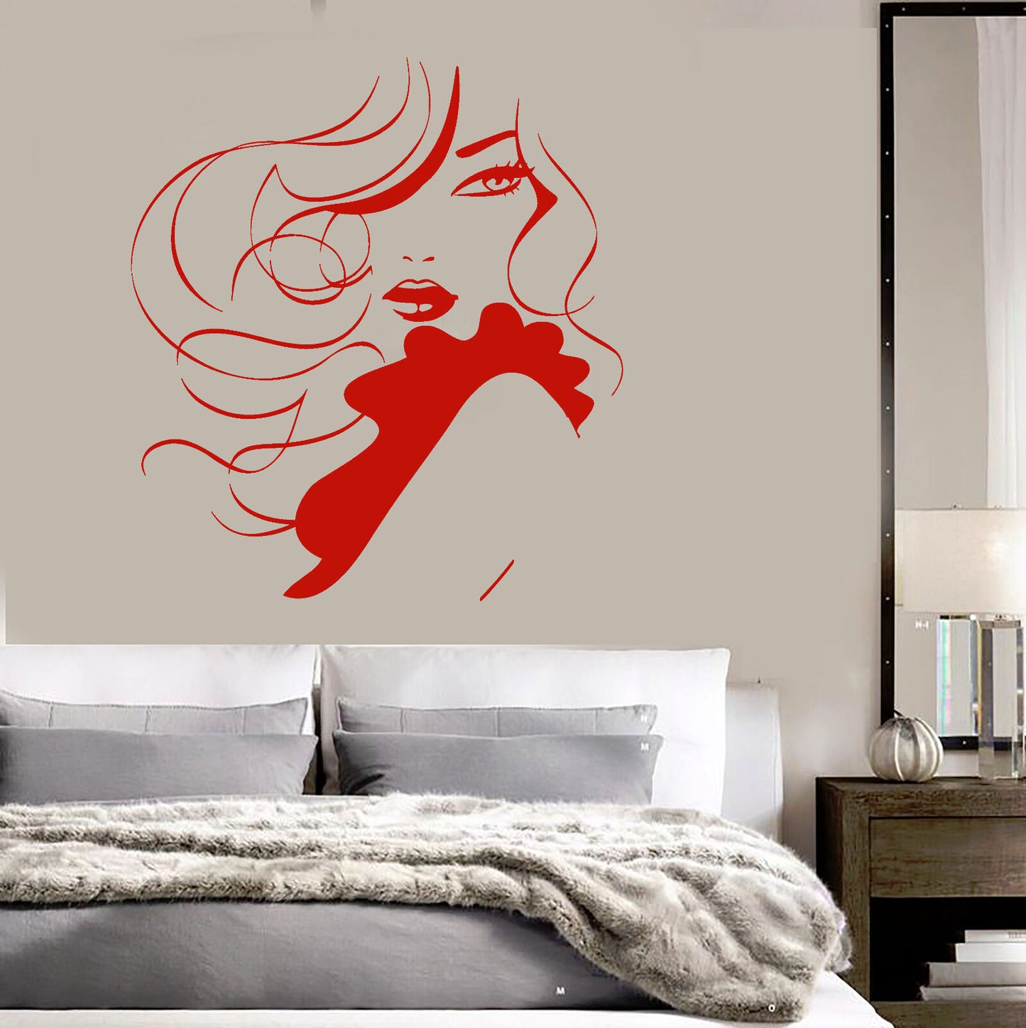 Wall Stickers Vinyl Decal Hot Sexy Woman Beauty Salon Spa Fashion Hair (ig1115)