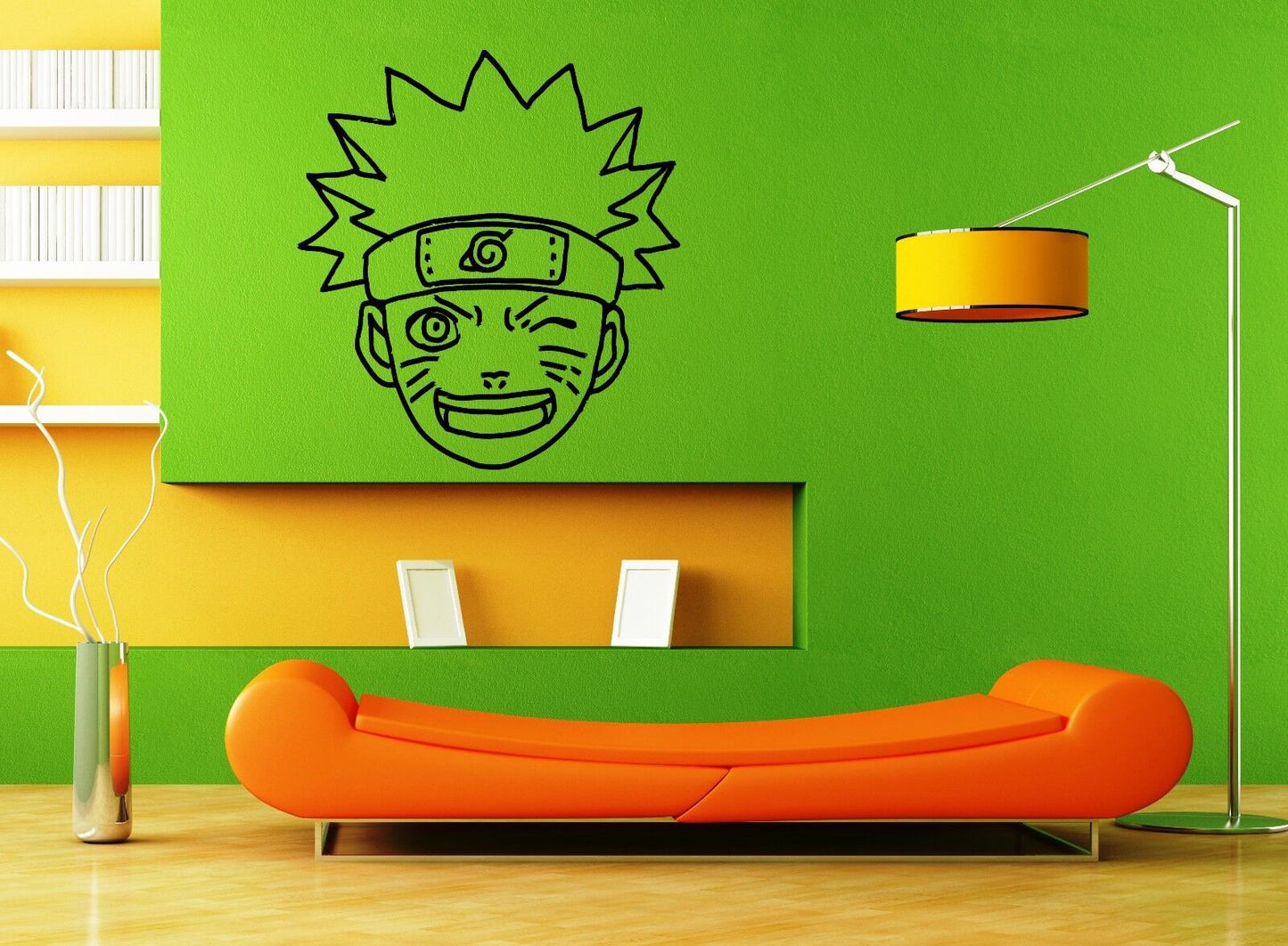 Autocollants muraux en vinyle Naruto Anime Teen Nursery Cartoon Kids Room (ig1101)